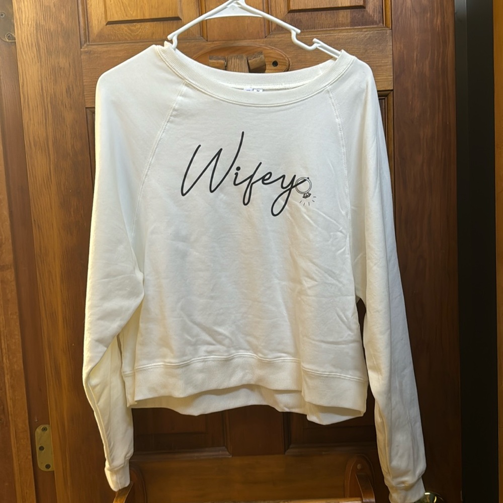 David’s Bridal crew neck sweatshirt wifey